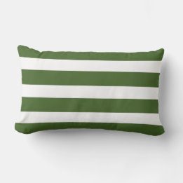 Almohada exterior de estilo lumbar a rayas en verd