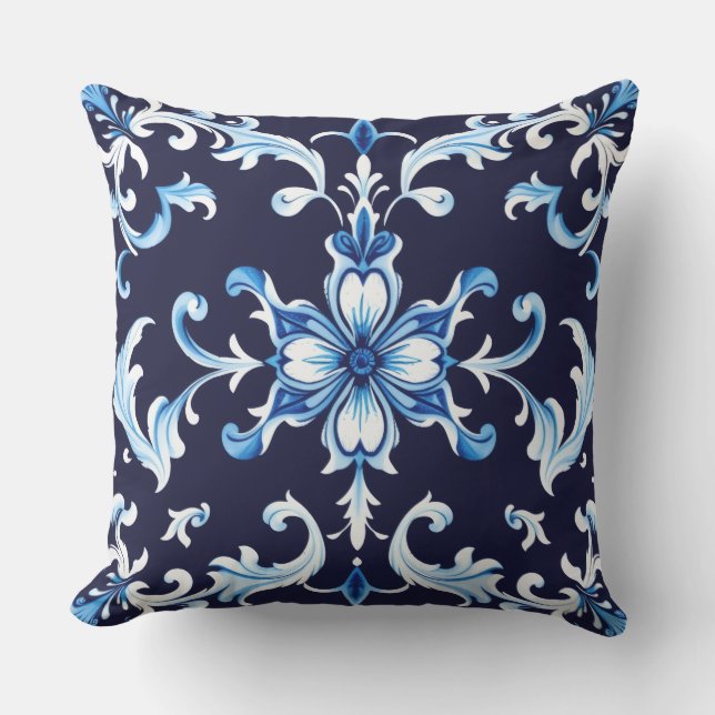 almohada exterior de flor de azur (Anverso)