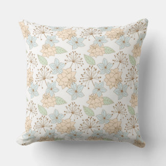 almohada exterior de flores de primavera