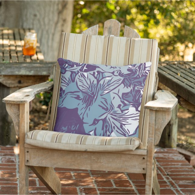 Almohada Exterior de Impresión de Flor Tropical de (Silla)
