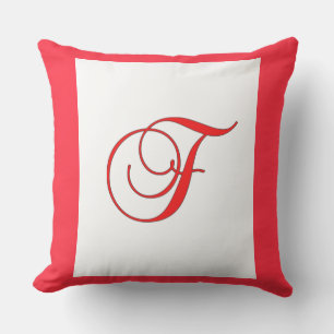 Almohada Exterior de Plaza con Inicial de Monogram