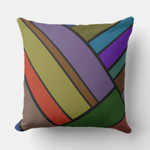 Almohada exterior de rayas coloridas