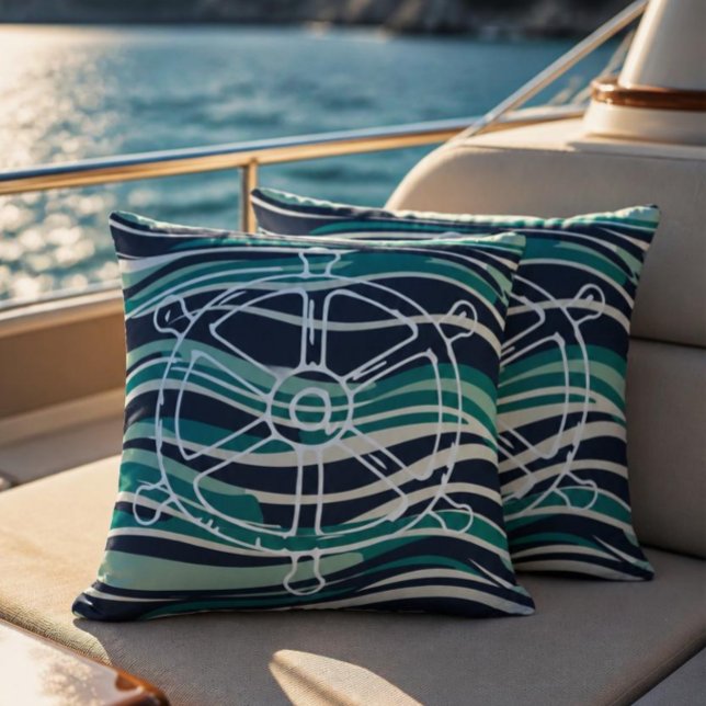 Almohada Exterior de Rueda de Barco Náutica – Azul (Subido por el creador)