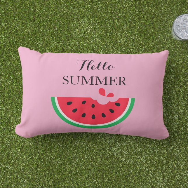 Almohada Exterior de Tirar-Hola Verano  (Césped)