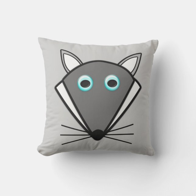 Almohada exterior del Lobo de Halloween (Anverso)
