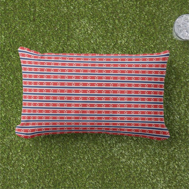 Almohada Exterior Estrellas Patrióticas (Césped)