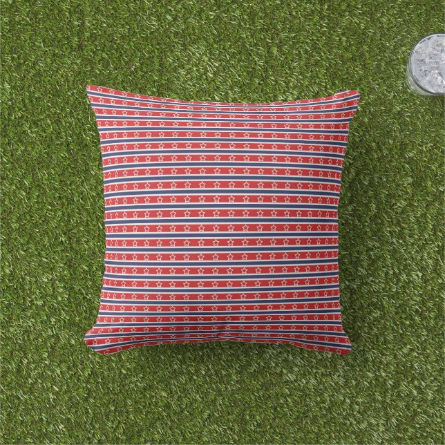 Almohada Exterior Estrellas Patrióticas (Césped)
