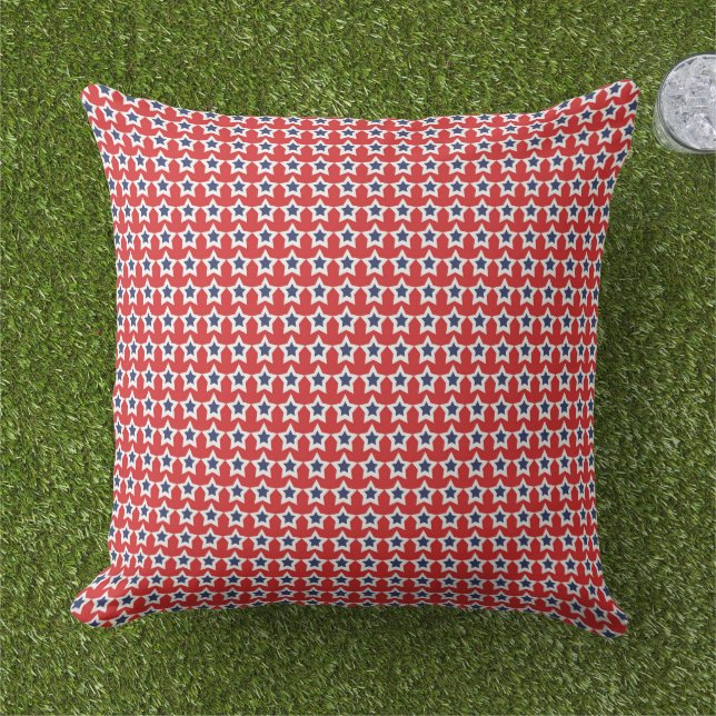 Almohada Exterior Estrellas Patrióticas (Césped)