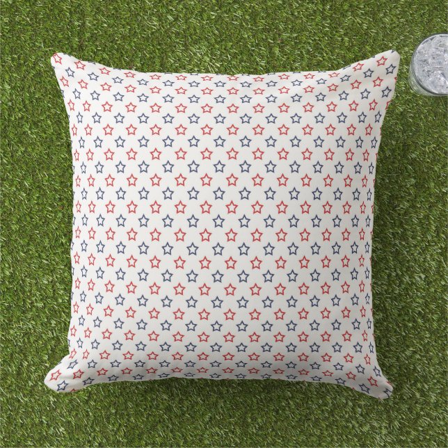 Almohada Exterior Estrellas Patrióticas (Césped)