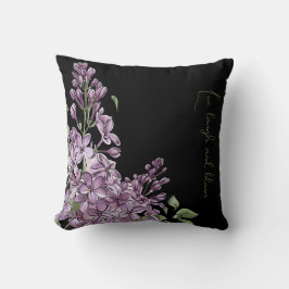 Almohada Exterior Floral Botánica Lila Púrpura Ele