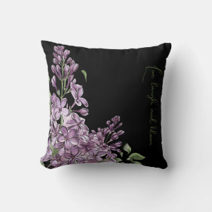 Almohada Exterior Floral Botánica Lila Púrpura Ele