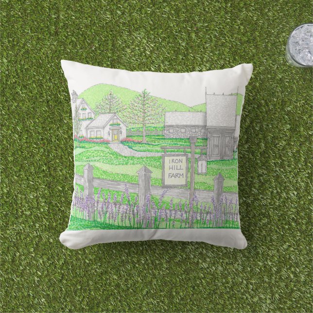 Almohada Exterior; Granja con Verde (Césped)