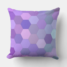 almohada exterior hexagonal púrpura