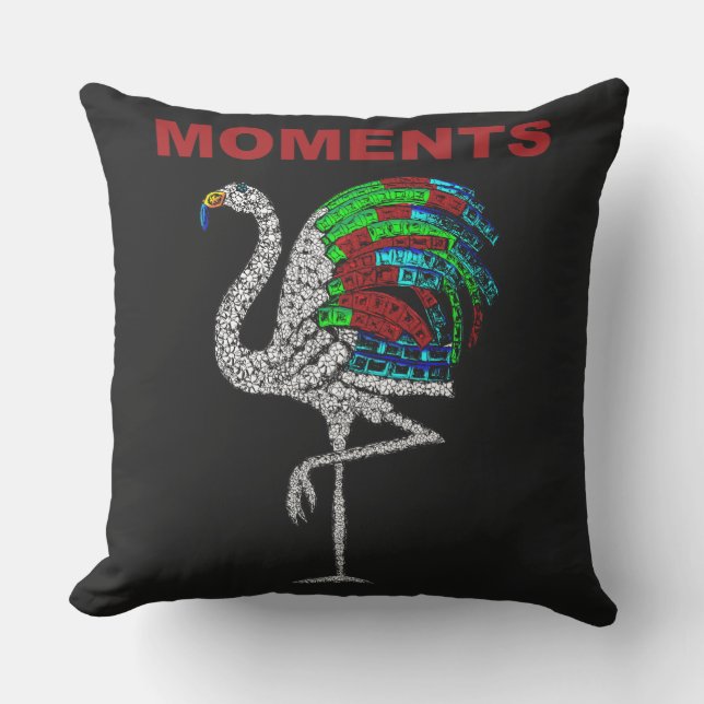Almohada Exterior Jumbo Flamingo Momentos (Anverso)