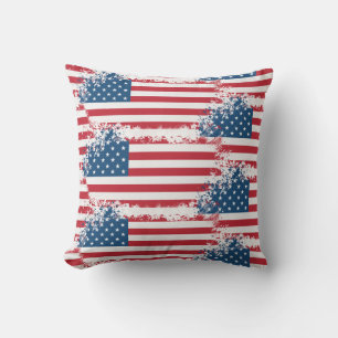 Almohada exterior lanzada-Bandera patriótica de EE