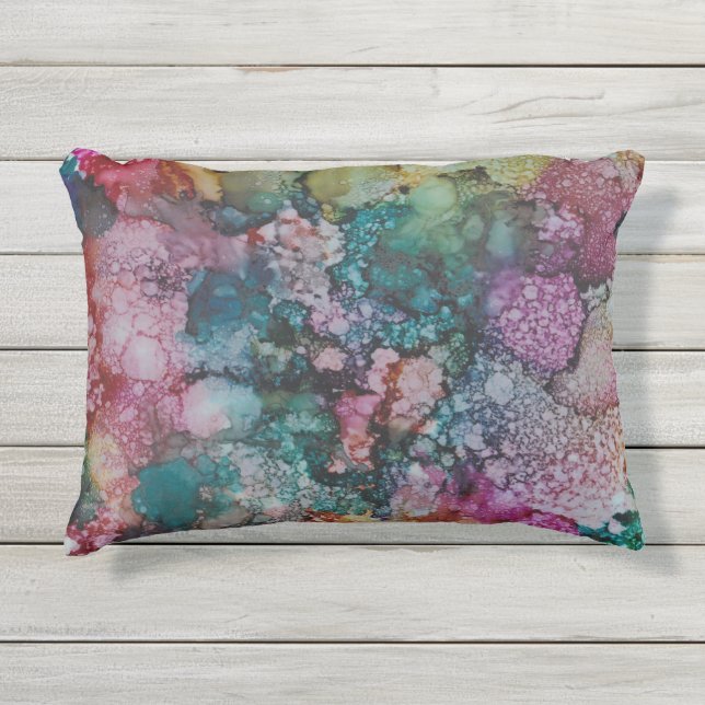Almohada exterior/trozos de tinta de arbusto de co (Anverso)