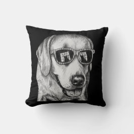 Almohada felina del arte del perro de la