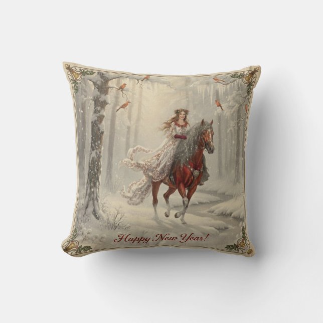 Almohada "Feliz Año Nuevo (Anverso)