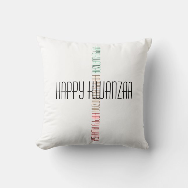 Almohada feliz de Kwanzaa (Anverso)