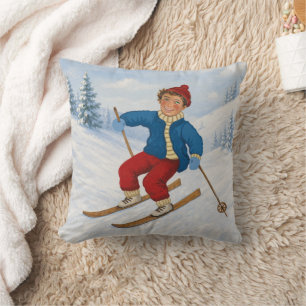 Almohada Feliz Esquiador