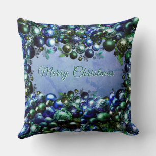 Almohada festiva azul y verde para decorar en Navi