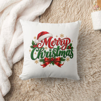 Almohada festiva de Feliz Navidad