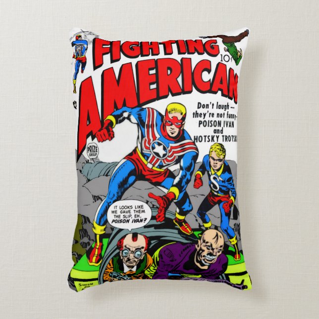 Almohada 'Fighting American' de los años 50 (Frente (Vertical))