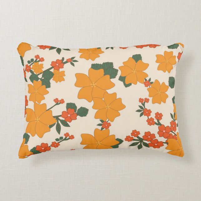 almohada floral 16" del acento del algodón del (Anverso)