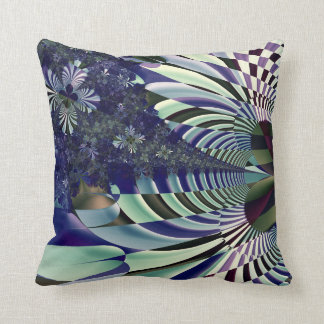 Almohada floral a cuadros