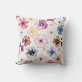 Almohada floral acuarela pastel