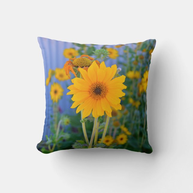 Almohada floral amarilla (Anverso)