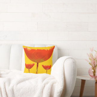 Almohada floral amarilla y Naranja moderna de amap