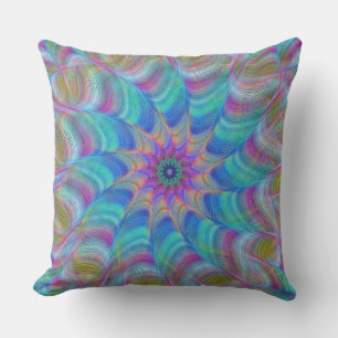 almohada floral arcoiris