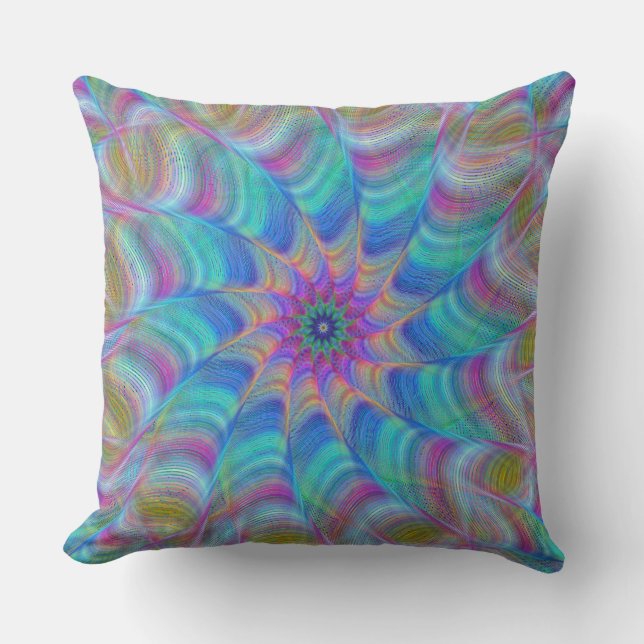 almohada floral arcoiris (Anverso)