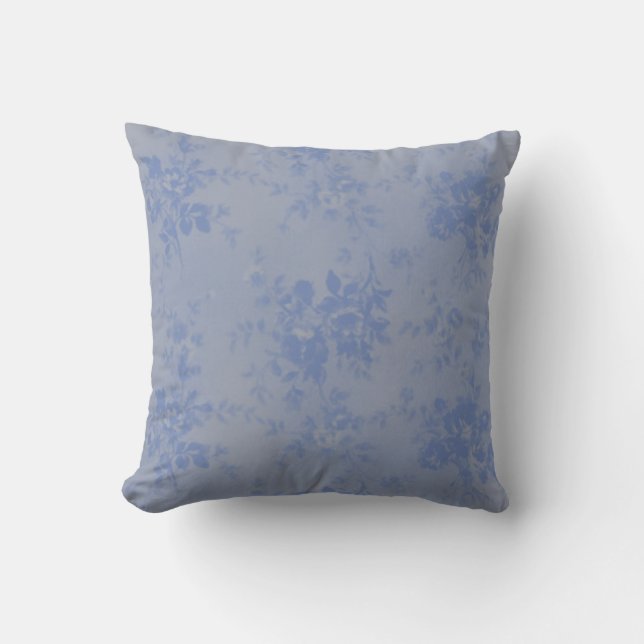 Almohada floral Azul-Gris (Anverso)
