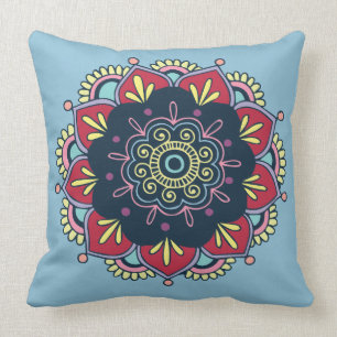 almohada floral bohemia