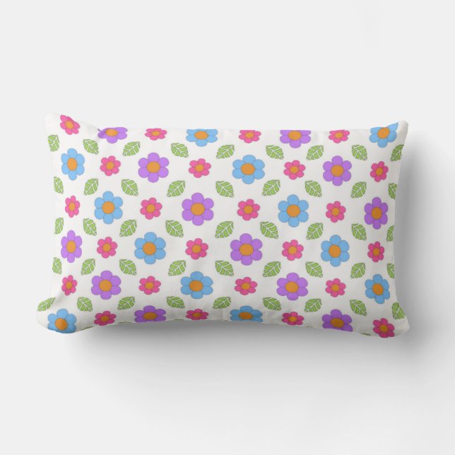 Almohada floral brillante (Anverso)