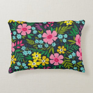 Almohada floral Cojín de flores coloridas