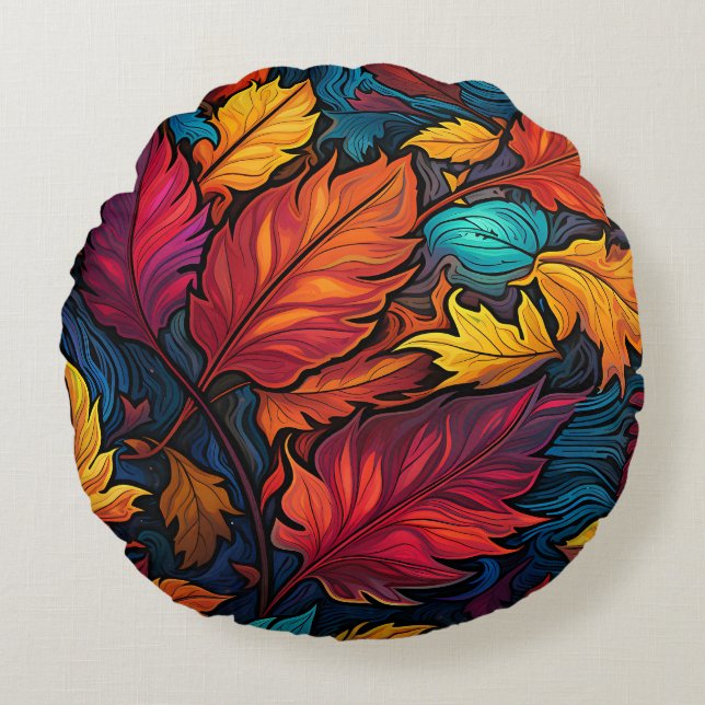 Almohada floral colorida para sofá o sofá (Anverso)