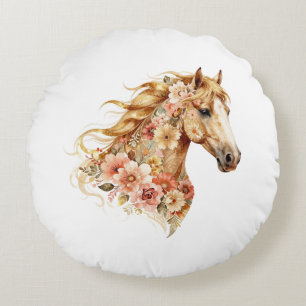 Almohada floral de caballo decoración boho ecuestr