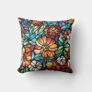 Almohada Floral de Cristal Coloreado