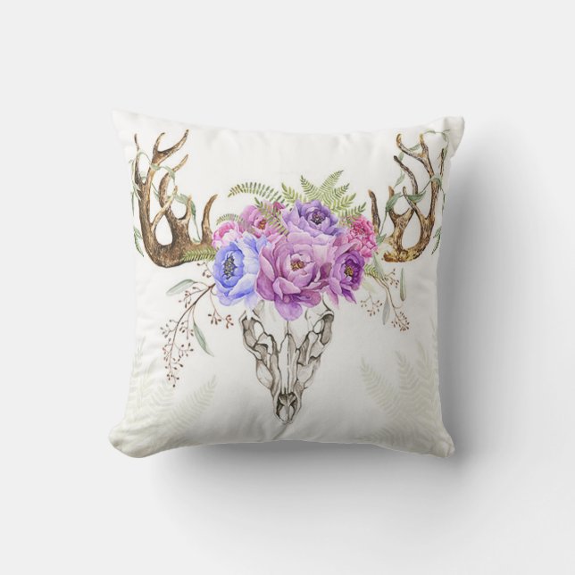 Almohada Floral de Cuerno (Anverso)