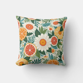 almohada floral de fruta