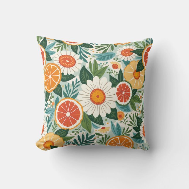 almohada floral de fruta (Anverso)