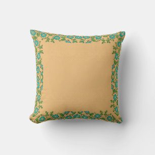 Almohada floral de gloria de la mañana tangerina