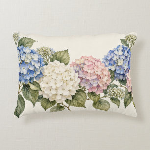 Almohada floral de Hortensia pastel