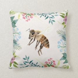 Almohada floral de la abeja