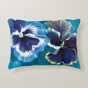 Almohada floral de la bella arte del pensamiento