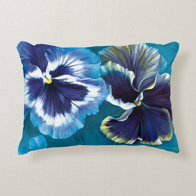 Almohada floral de la bella arte del pensamiento (Anverso)