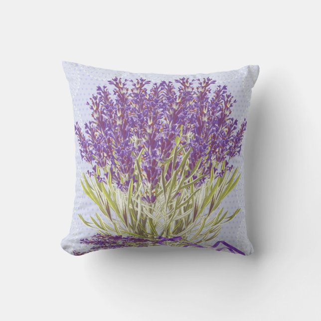 Almohada floral de la lavanda (Anverso)
